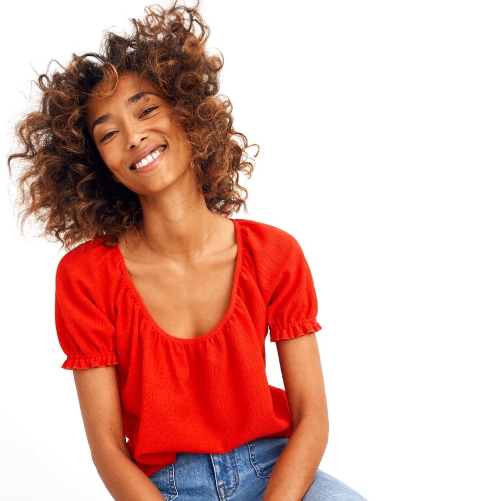 Madewell Texture & Thread Peasant Top